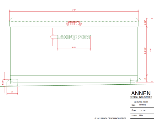 original Landport™ drawing and design