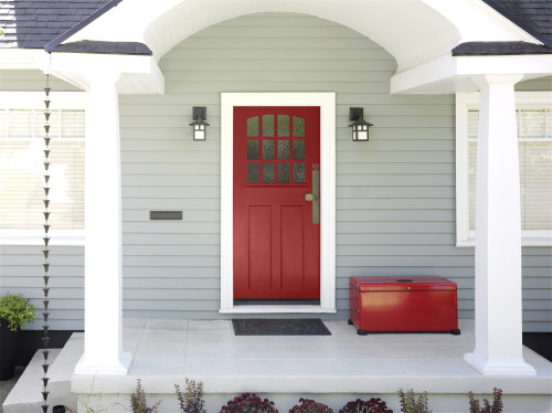 Landport™ lockbox securely installed on a porch